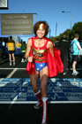 Super Woman Nell McAndrew before taking part in the 2008 BUPA Great North Run